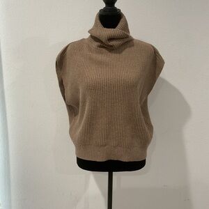 Sadie & Sage Chunky Knit Turtleneck Sweater Vest | Quiet Luxury Minimalist